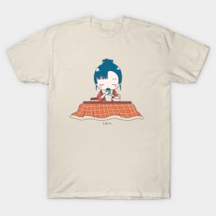 Chibi Anime Girl Cozy Winter With a Kotatsu T-Shirt